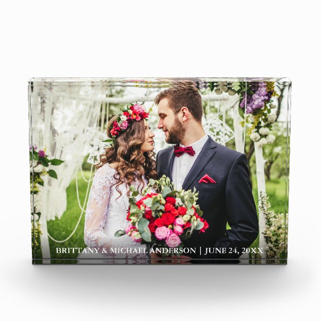 Elegante bloque de fotos de novias y Bodas de Groo (Anverso)