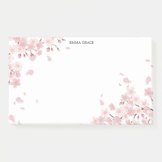 Elegante Blossom de cerezos Notas personalizadas p (Anverso)