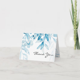 Elegante Blue Bella Artes Floral Drop Tarjeta de a
