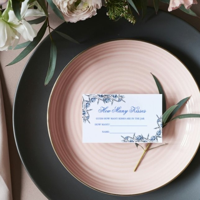 Elegante Blue Cuántas Besos Juegos de Jar Tarjeta  (Subido por el creador)