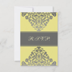 elegante "boda amarilla RSVP Standard 3.5 x 5