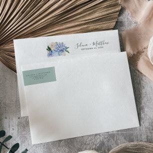 Elegante Boda azul Hydrangea envuelto alrededor de