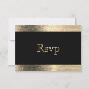 Elegante Boda Black and Gold Starlights - RSVP