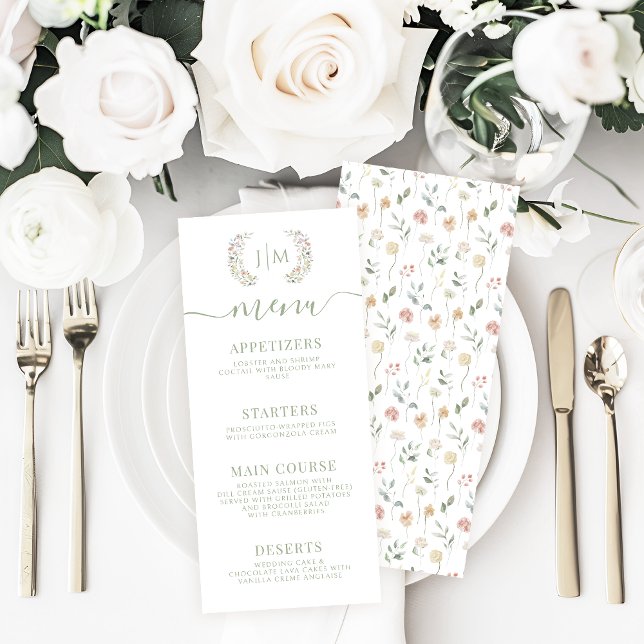 Elegante Boda Botánico Pastel Floral Tarjetas de m (Subido por el creador)
