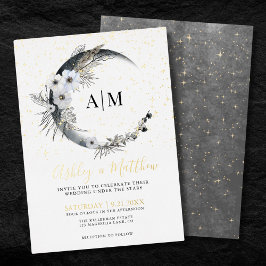 Elegante Boda Celestial de la Luna Invitación al R