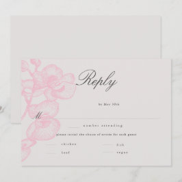 Elegante Boda clásico-orquídea RSVP