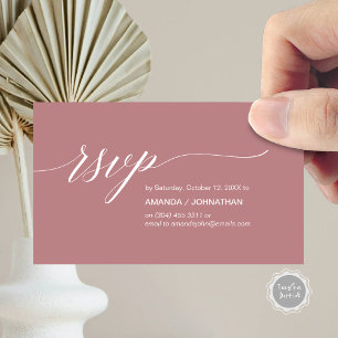 Elegante Boda clásico, RSVP de invitación a la fie