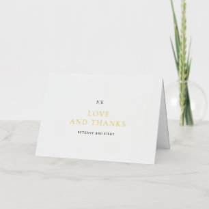 Elegante Boda clásico Tarjeta de agradecimiento