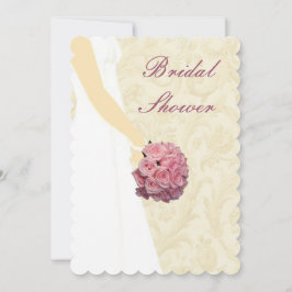 Elegante Boda con traje de novia Invitación a duch