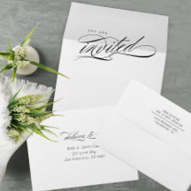 Elegante Boda de caligrafía