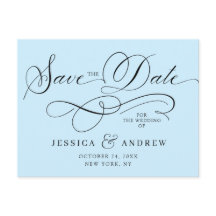 Elegante boda de caligrafía Guardar la postal de f