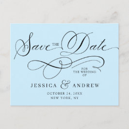 Elegante boda de caligrafía Guardar la postal de f