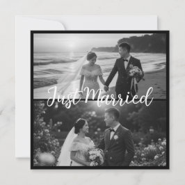 Elegante Boda de Casados en Blanco y Negro