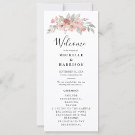 Elegante Boda de color de agua floral rosa Rubor