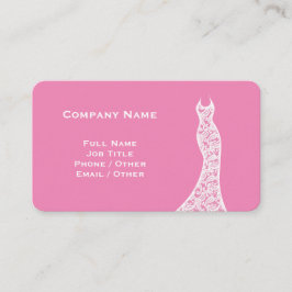 Elegante Boda de encaje Vestido tarjeta de visita 