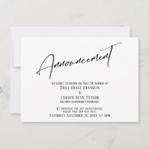 Elegante Boda de escritura a mano Invitación de re