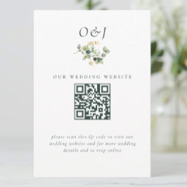 Elegante Boda de eucalipto Tarjeta de clausura de 