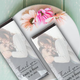 Elegante Boda De Faux Vellum Foto Cute Gracias