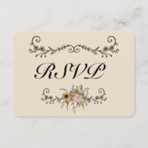 Elegante boda de Flora Silvestre RSVP Matte 3.5" x