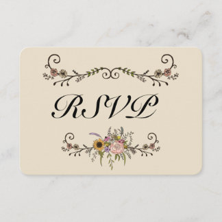 Elegante boda de Flora Silvestre RSVP Matte 3.5" x