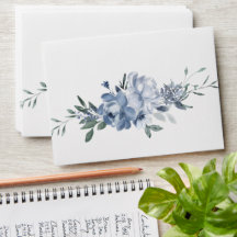 Elegante Boda de Flores Azul Dusty