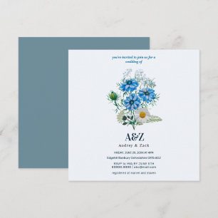 Elegante BODA de flores de Nigella Azul