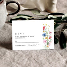 Elegante Boda de Flores Silvestres RSVP