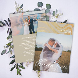 Elegante Boda de fotografía de oro moderno tarjeta