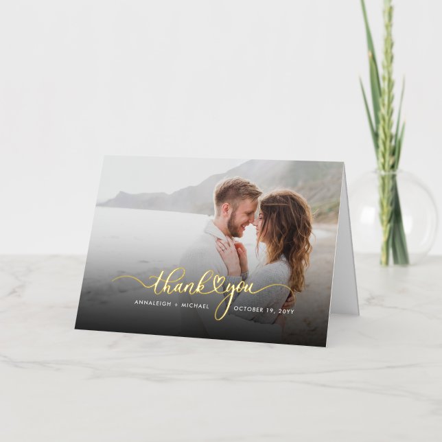 Elegante Boda de fotografía de pareja de guiones G (Anverso)