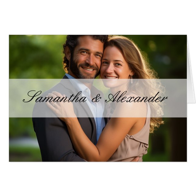 Elegante Boda de fotografía de Sheer Overlay (Anverso (Horizontal))