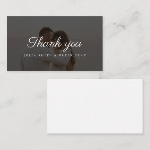 Elegante Boda de fotografía Personalizado Tarjeta 
