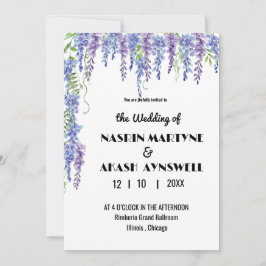 Elegante Boda de Invitación Floral 007 por Nasrin