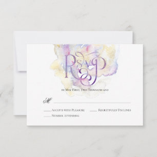 Elegante boda de lavanda de soldadura RSVP