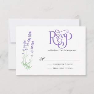Elegante Boda de Lavanda RSVP