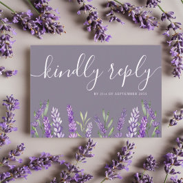 Elegante Boda de Lavanda y Foliage RSVP