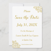 Elegante Boda de Mandala Dorada Salven la tarjeta 