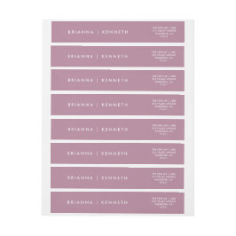 Elegante Boda de Mauve Sencillo Moderno