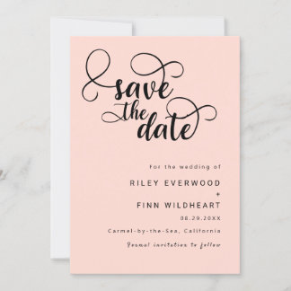 Elegante boda de Moda salva la cita Invitación