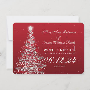 Elegante Boda de Navidad Huir de la Boda Rojo Plat