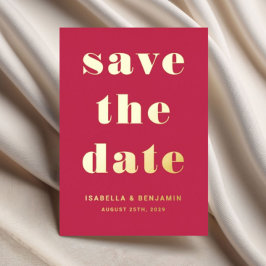 Elegante Boda De Oro Rosa Salva La Tarjeta De Fech