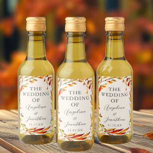 Elegante Boda de otoño deja Mini personalizado
