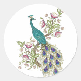 Elegante BODA de Peacock, PEGATINAS de ENVELOPE