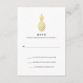 Elegante Boda de Piña Dorada RSVP
