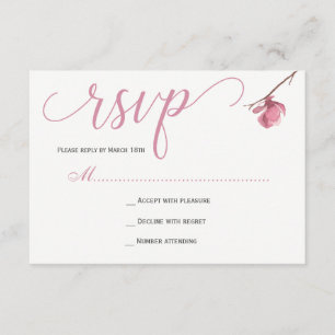Elegante boda de respuesta de magnolia rosa rosa d