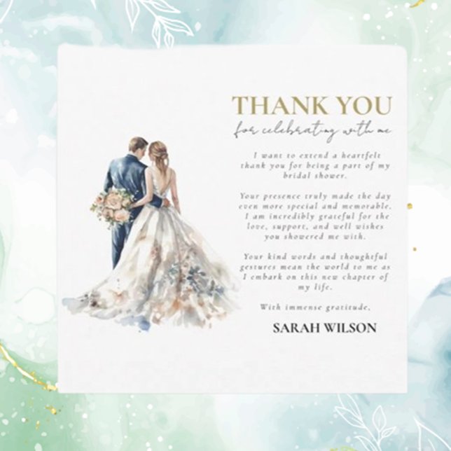 Elegante Boda de Rubor Gracias (Express heartfelt gratitude with our Elegant Blush Wedding Thank You cards  )