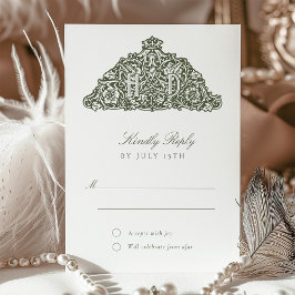 Elegante Boda de tarjetas RSVP inspirado por Willi