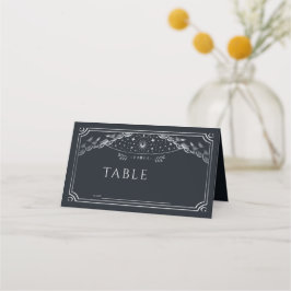 Elegante Boda de tarjetas Tarot gótico plateado