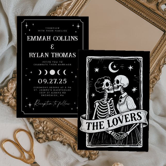 Elegante Boda de tarjetas Tarot para los amantes d (Subido por el creador)