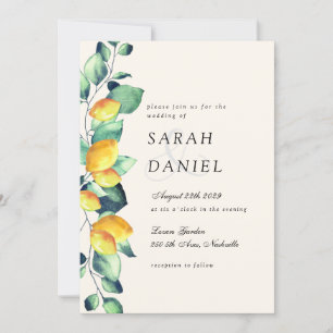 Elegante Boda de Toscana Beige Verde invitación