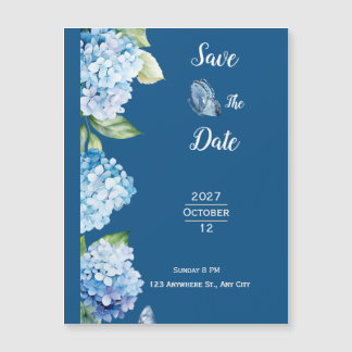Elegante Boda floral azul